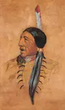 Ernest Peixotto, Portrait Study of a Dignified Indian, Peixotto" and dated "1901." Oil on canvas
