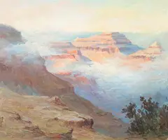 Edwin Minot Dawes, Impressionist Vista of Grand Canyon in Pastel Colors, Oil on canvas Click here to view supplemental information for this lot.