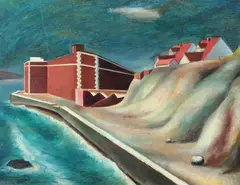 William Jurgen Hesthal, The Old Fort (The Presidio in San Francisco, Oil on wood panel