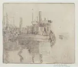 Tugboat by A. H. O. Rolle, D.C. (1919-1932, except 1925) and the Washington Watercolor Club (1930-1937), offered Feb 2013