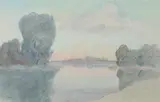 Potomac Sketch by A. H. O. Rolle, D.C. (1919-1932, except 1925) and the Washington Watercolor Club (1930-1937), offered Feb 2013