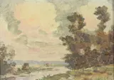 Cloud Study Near the Patuxent by A. H. O. Rolle, D.C. (1919-1932, except 1925) and the Washington Watercolor Club (1930-1937), offered Feb 2013