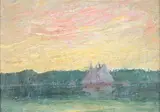 Sunset by A. H. O. Rolle, D.C. (1919-1932, except 1925) and the Washington Watercolor Club (1930-1937), offered Feb 2013