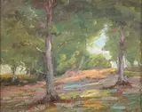 Summer Rock Creek by A. H. O. Rolle, D.C. (1919-1932, except 1925) and the Washington Watercolor Club (1930-1937), sold Feb 2013