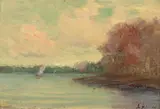 A Breezy Day on the Potomac by A. H. O. Rolle, D.C. (1919-1932, except 1925) and the Washington Watercolor Club (1930-1937), sold Feb 2013