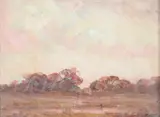 Autumn Meadow Near Alexandria,Virginia by A. H. O. Rolle, D.C. (1919-1932, except 1925) and the Washington Watercolor Club (1930-1937), offered Feb 2013