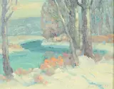 Sligo Creek in Winter by A. H. O. Rolle, D.C. (1919-1932, except 1925) and the Washington Watercolor Club (1930-1937), offered Feb 2013