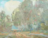 Autumn Trail by A. H. O. Rolle, D.C. (1919-1932, except 1925) and the Washington Watercolor Club (1930-1937), offered Feb 2013