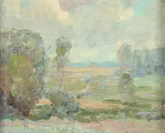 Spring Pasture by A. H. O. Rolle, D.C. (1919-1932, except 1925) and the Washington Watercolor Club (1930-1937), sold Feb 2013