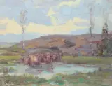 Early Spring by A. H. O. Rolle, D.C. (1919-1932, except 1925) and the Washington Watercolor Club (1930-1937), offered Feb 2013
