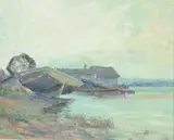 Wharf by A. H. O. Rolle, D.C. (1919-1932, except 1925) and the Washington Watercolor Club (1930-1937), offered Feb 2013