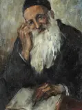 Samuel Adler, Jewish Rabbi, Oil on canvas