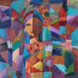Simon Avissar, Abstract, Oil on canvas