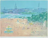 Jean Dufy, Place de la Concorde, Lithograph in colors.