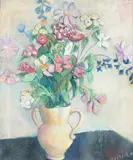 Gerald Moira, Floral Still Life in Vase, Oil on canvas