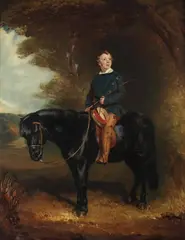 Francis Grant, Young Gentleman on Pony, YOUNG GENTLEMAN ON PONY, oil on canvas Click here to view supplemental information for this lot.