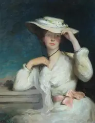 George Elgar Hicks, Untitled, SYMPHONY IN WHITE AND PINK, signed and dated 1901 lower left, oil on canvas