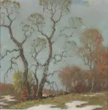 Benson Bond Moore, The Wane of Winter, DC 1875-1941) were the 2 DC artists and 2 of only 12 Southern Impressionists selected by Professor William Gerdts, for inclusion in his very popular, scholarly, well-written, trailblazing book American Impressionism, published in 1984, which is still in print and selling well, and Moore's classical American Impressionist style, up through c. 1925 and his post c. 1925 evolution into a truly unique form of Impressionism, not practiced by any other American artist, in which almost all