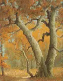 Benson Bond Moore, In the Catharpin Woods, DC 1875-1941) were the 2 DC artists and 2 of only 12 Southern Impressionists selected by Professor William Gerdts, for inclusion in his very popular, scholarly, well-written, trailblazing book American Impressionism, published in 1984, which is still in print and selling well, and Moore's classical American Impressionist style, up through c. 1925 and his post c. 1925 evolution into a truly unique form of Impressionism, not practiced by any other American artist, in which almost all