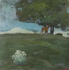 Gustav Cimiotti, The Lone Wolf, Oil on canvas Click here to view supplemental information for this lot.