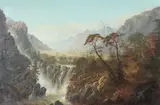 Alexander F. Loemans, The Great Falls, Oil on canvas mounted on masonite Click here to view supplemental information for this lot.