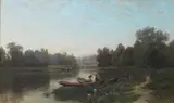 John Ross Key, On the Sacramento, Oil on canvas