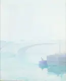 William Posey Silva, Notre Dame and the Seine, Oil on canvas