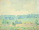 Sunlit Meadows by A. H. O. Rolle, D.C. (1919-1932, except 1925) and the Washington Watercolor Club (1930-1937), offered Feb 2013