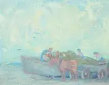 Fisherman by A. H. O. Rolle, D.C. (1919-1932, except 1925) and the Washington Watercolor Club (1930-1937), offered Feb 2013