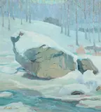 A. H. O. Rolle, Snow Covered Boulder, D.C. (1919-1932, except 1925) and the Washington Watercolor Club (1930-1937)