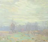 A. H. O. Rolle, Tree-Lined Meadow Landscape, D.C. (1919-1932, except 1925) and the Washington Watercolor Club (1930-1937)