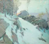 A. H. O. Rolle, "Rocks and Snow" (Rock Creek Bridle Path, D.C. (1919-1932, except 1925) and the Washington Watercolor Club (1930-1937)