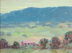 A. H. O. Rolle, A Farm and Pasture in the Foothills of the Blue Ridge Mountains, D.C. (1919-1932, except 1925) and the Washington Watercolor Club (1930-1937)