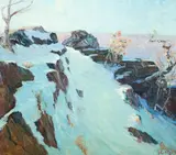 A. H. O. Rolle, Rocks and Snow (Rock Creek Bridle Path, D.C. (1919-1932, except 1925) and the Washington Watercolor Club (1930-1937)