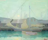 A. H. O. Rolle, Moonlit Chesapeake Dock