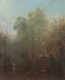 John Frederick Kensett, Bish-Bash Falls, Oil on canvas Click here to view supplemental information for this lot.