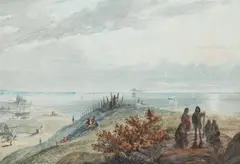 Seth Eastman, Lake Erie, Watercolor Click here to view supplemental information for this lot.