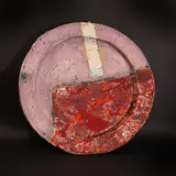 Robin Welch, Robin Welch (1938-2019), a large stoneware charger with a broad edge