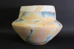 Steve Fullmer (American by Steve Fullmer, 1946, an earthenware pot, sold Jan 2023