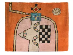 Alan Davie, Alan Davie (1920-2014) 'Prayer Mat', 1976, 1976 a hand-hooked wool tapestry