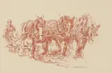 Norman Hoad, Untitled, sanguine pastel 31 x 45.5cm