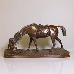 Untitled by Pierre-Jules Mêne, bronze with brown patina, sold Jun 2023