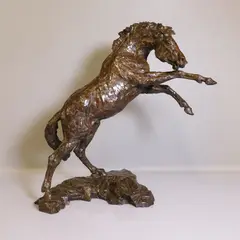 Philip Blacker, Untitled, bronze with brown patina 45cm wide 22cm deep 50cm high