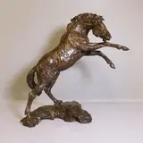 Philip Blacker, Untitled, bronze with brown patina 45cm wide 22cm deep 50cm high