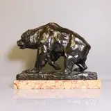 Roubal, Untitled, Roubal (c.1923) Bear bronze with brown patina on a marble base