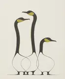 Benjamin Chee Chee, Untitled, 1944-1977) 'Friends' lithograph in colours on wove paper