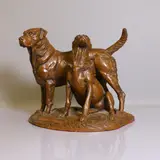 Priscilla Hann, Untitled, Priscilla Hann SEA (b.1943) 'William and Grit' bronze with brown patina