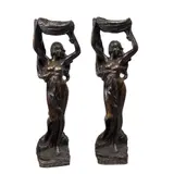 Anónimo, Par de aguadoras, Bronce vaciado