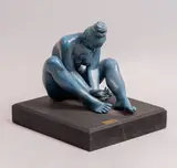 Virginia Aparicio, Untitled, Escultura en bronce con pátina color azul