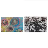 Lote de 2 obras abastractas by Eliseo Garza "elgar", Técnica mixta sobre papel adherido a fibracel, offered Dec 2021